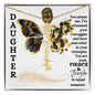 Daughter / Fierce and Fragile / Gift from Mom / Gift from Dad / Flower Name Necklace