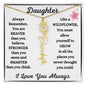 Daughter / Gift from Mom / Gift from Dad / Flower Name Necklace