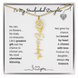 To My Handpicked Daughter/ Personalized Birth Flower Name Necklace