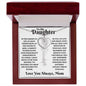 To My Daughter / Beautiful Flower /From, Mom / Flower Name Necklace