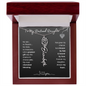 To My Destined Daughter / Chosen by Fate / Birth Flower Name Necklace