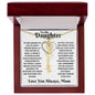 To My Daughter / Beautiful Flower /From, Mom / Flower Name Necklace