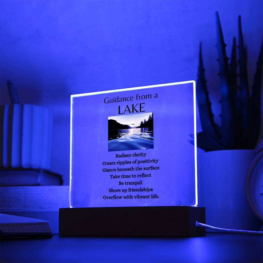 Guidance from a Lake / Acrylic Plaque with LED light upgrade