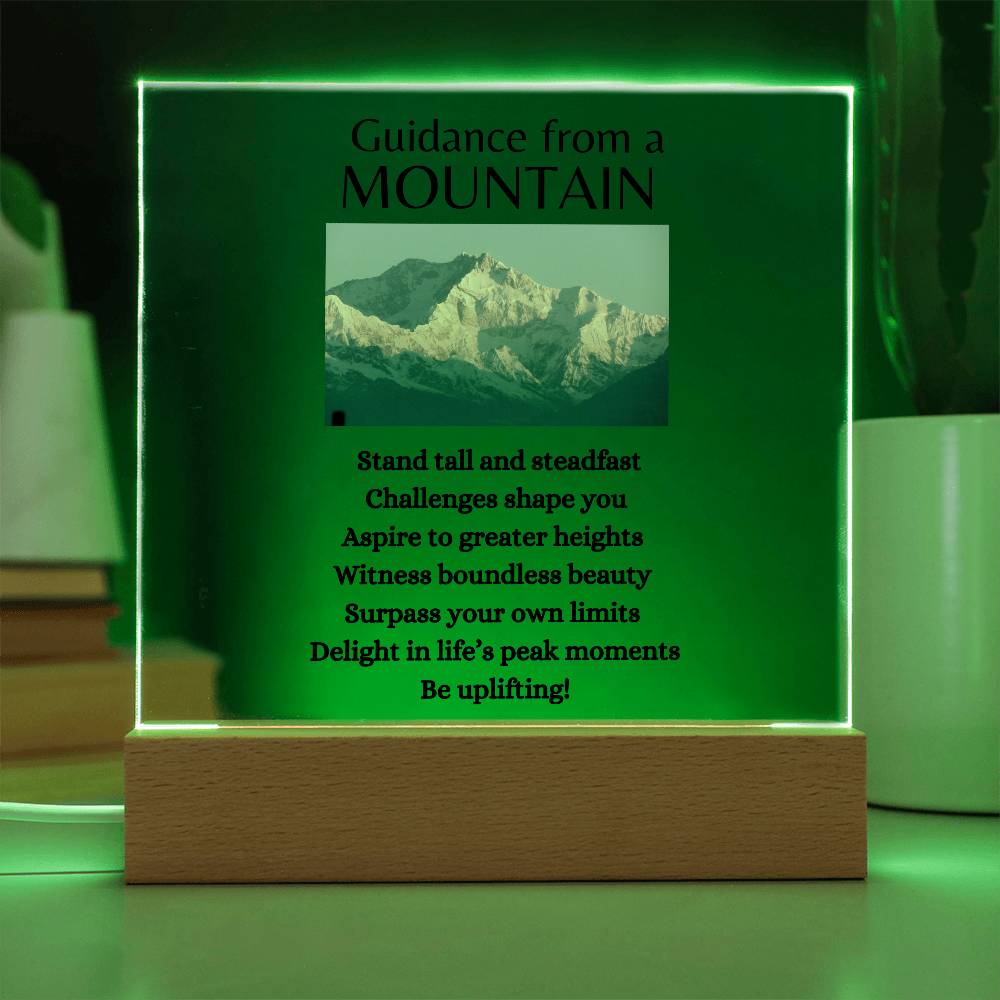 Guidance from a Mountain / Acrylic Plaque with LED light upgrade