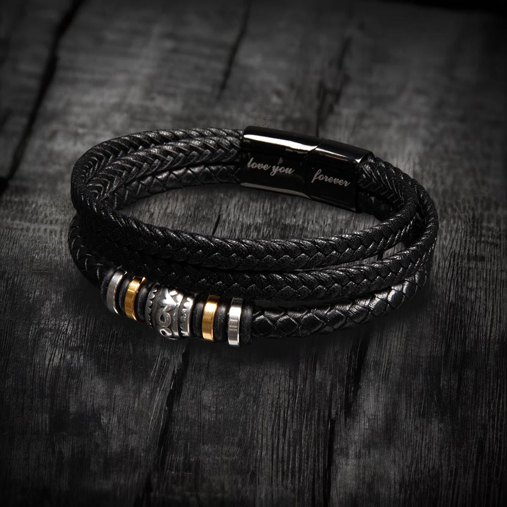 To My Son / Number One Golfer / Gift from Mom / Gift from Dad / Personalized Leather Bracelet