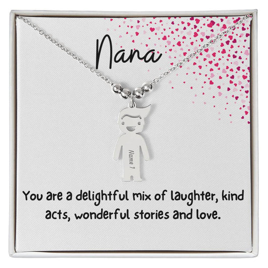 Nana / Delightful Mix / Engrave Kid Charm Necklace