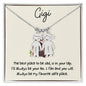Gigi / Best Place is in your Lap / Engraved Kid Charm Necklace