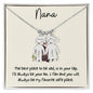 Nana / Best Place is in your Lap (Pandas) / Engraved Kid Charm Necklace