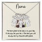 Nana / Best Place is in your Lap (Pandas) / Engraved Kid Charm Necklace