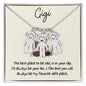 Gigi / Best Place is in your Lap / Engraved Kid Charm Necklace