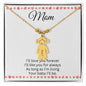 Mom / Love You Forever / Engraved Kid Charm Necklace