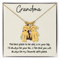 Grandma / Best Place is in your Lap (Pandas) / Engraved Kid Charm Necklace