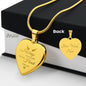 Remembrance / Engraved Heart Necklace