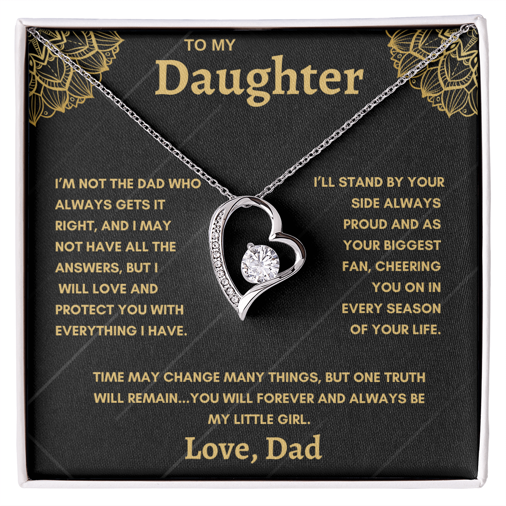 To My Daughter - Love, Dad - Forever Love Necklace
