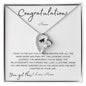 Graduation Gift for Her / Forever Love Necklace / Personalized Message Card