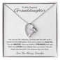 To My Dearest Granddaughter / Forever Love Necklace / Personalized Message Card