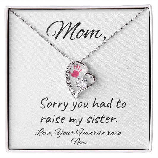 Mom / From Your Favorite / Forever Love Necklace / Personalized Message Card