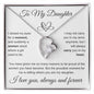 To My Daughter / Gift from Mom / Gift from Dad / Forever Love Necklace