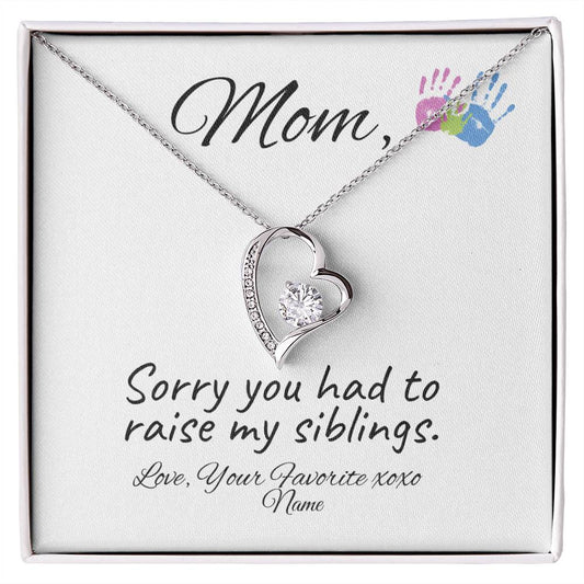 Mom / From Your Favorite / Forever Love Necklace / Personalized Message Card
