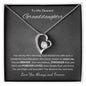 To My Dearest Granddaughter / Forever Love Necklace / Personalized Message Card
