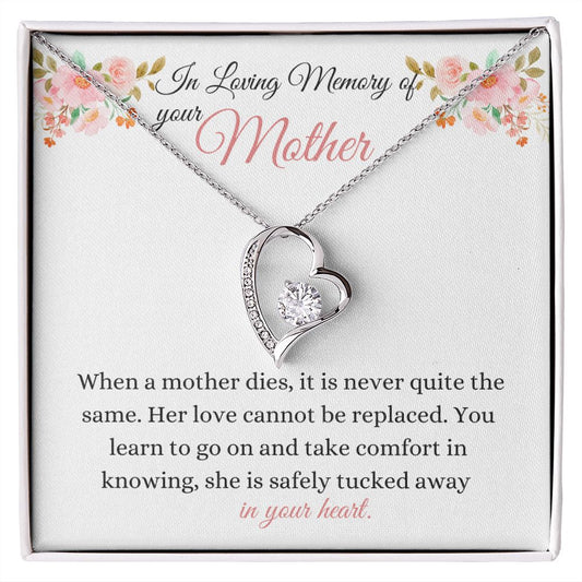 In Loving Memory / Mom / Forever Love Necklace