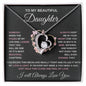 To My Daughter / Gift from Mom / Gift from Dad / Forever Love Necklace