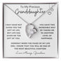 To My Precious Granddaughter / Forever Love Necklace / Personalized Message Card