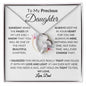 To My Precious Daughter / Gift from Mom / Gift from Dad / Forever Love Necklace / Personalized Message Card