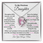To My Precious Daughter / Gift from Mom/ Gift from Dad / Forever Love Necklace / Personalized Message Card