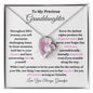 To My Precious Granddaughter / Forever Love Necklace / Personalized Message Card