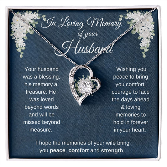 In Loving Memory / Husband / Forever Love Necklace