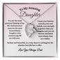 To My Amazing Daughter / Gift from Mom / Gift from Dad / Forever Love Necklace / Personalized Message Card