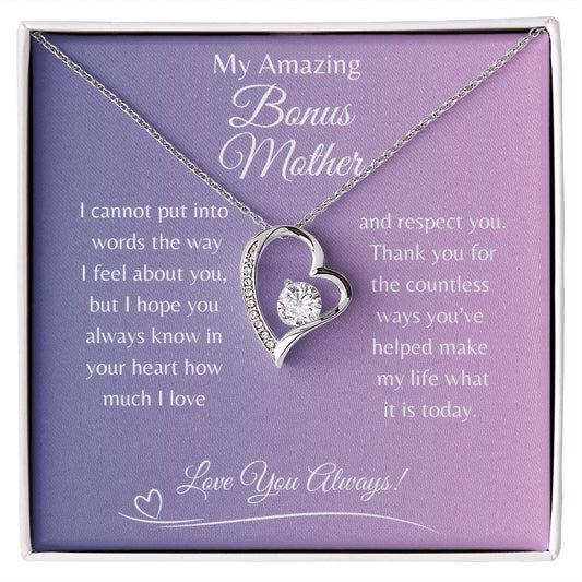 My Amazing Bonus Mom / Forever Love Necklace