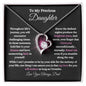 To My Precious Daughter / Gift from Mom / Gift from Dad / Forever Love Necklace / Personalized Message Card