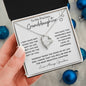 To My Precious Granddaughter / Forever Love Necklace / Personalized Message Card