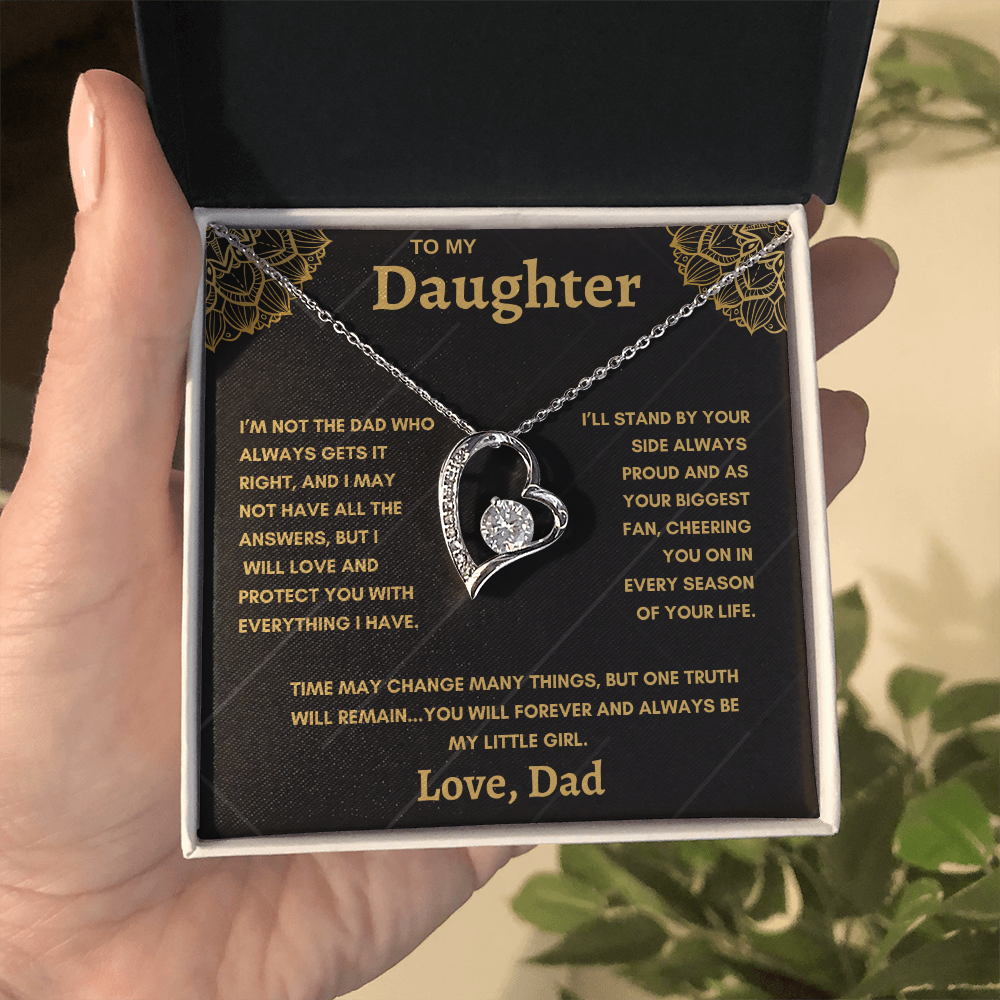 To My Daughter - Love, Dad - Forever Love Necklace