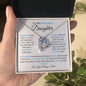 To My Precious Daughter / Gift from Mom / Gift from Dad /Forever Love Necklace / Personalized Message Card