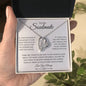 To My Soulmate / Hand in Hand / Forever Love Necklace / Personalized Message Card