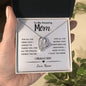 To My Amazing Mom / I Love You / Forever Love Necklace / Personalized Message Card