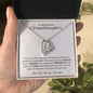 To My Dearest Granddaughter / Forever Love Necklace / Personalized Message Card