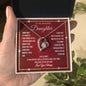 To My Beautiful Daughter / Love & Light / Gift from Mom / Gift from Dad / Forever Love Necklace /Personalized Message Card