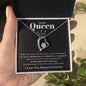 To My Queen / Forever Love Necklace / Personalized Message Card