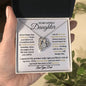 To My Lovely Daughter / Gift from Mom / Gift from Dad / Forever Love Necklace / Personalized Message Card