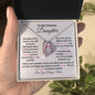 To My Precious Daughter / Gift from Mom/ Gift from Dad / Forever Love Necklace / Personalized Message Card