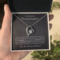 To My Dearest Granddaughter / Forever Love Necklace / Personalized Message Card