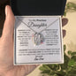 To My Precious Daughter / Gift from Mom / Gift from Dad / Forever Love Necklace / Personalized Message Card