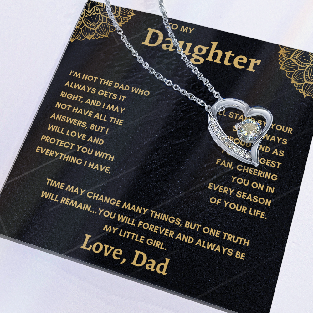 To My Daughter - Love, Dad - Forever Love Necklace