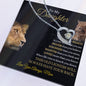 To My Daughter / This Old Lioness / Gift from Mom / Forever Love Necklace / Personalized Message Card