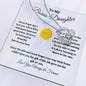 To My Bonus-Daughter / Gift from Mom / nGift from Dad / Forever Love Necklace / Personalized Message Card