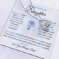 To My Precious Daughter / Gift from Mom / Gift from Dad /Forever Love Necklace / Personalized Message Card